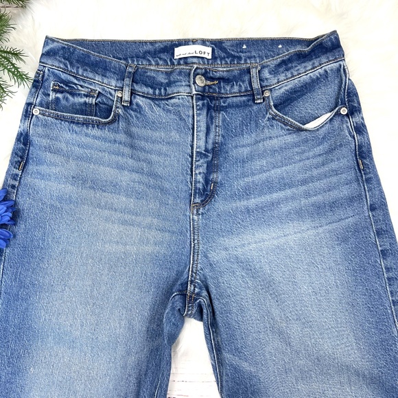 👖|•LOFT•| The Wide Leg Size High Rise Waist Size 10/30 Short (27 length) - Picture 3 of 9